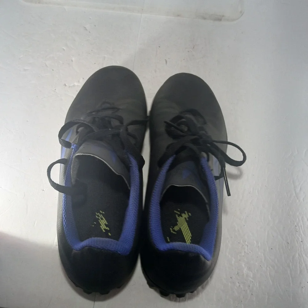 Adidas X Speedflow.4 TF Soccer Cleats 5.5Y Black Blue FY3326 Turf Shoes Boots